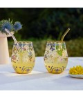 Glass Tumbler Large | Enchanted Garden | Set of 2